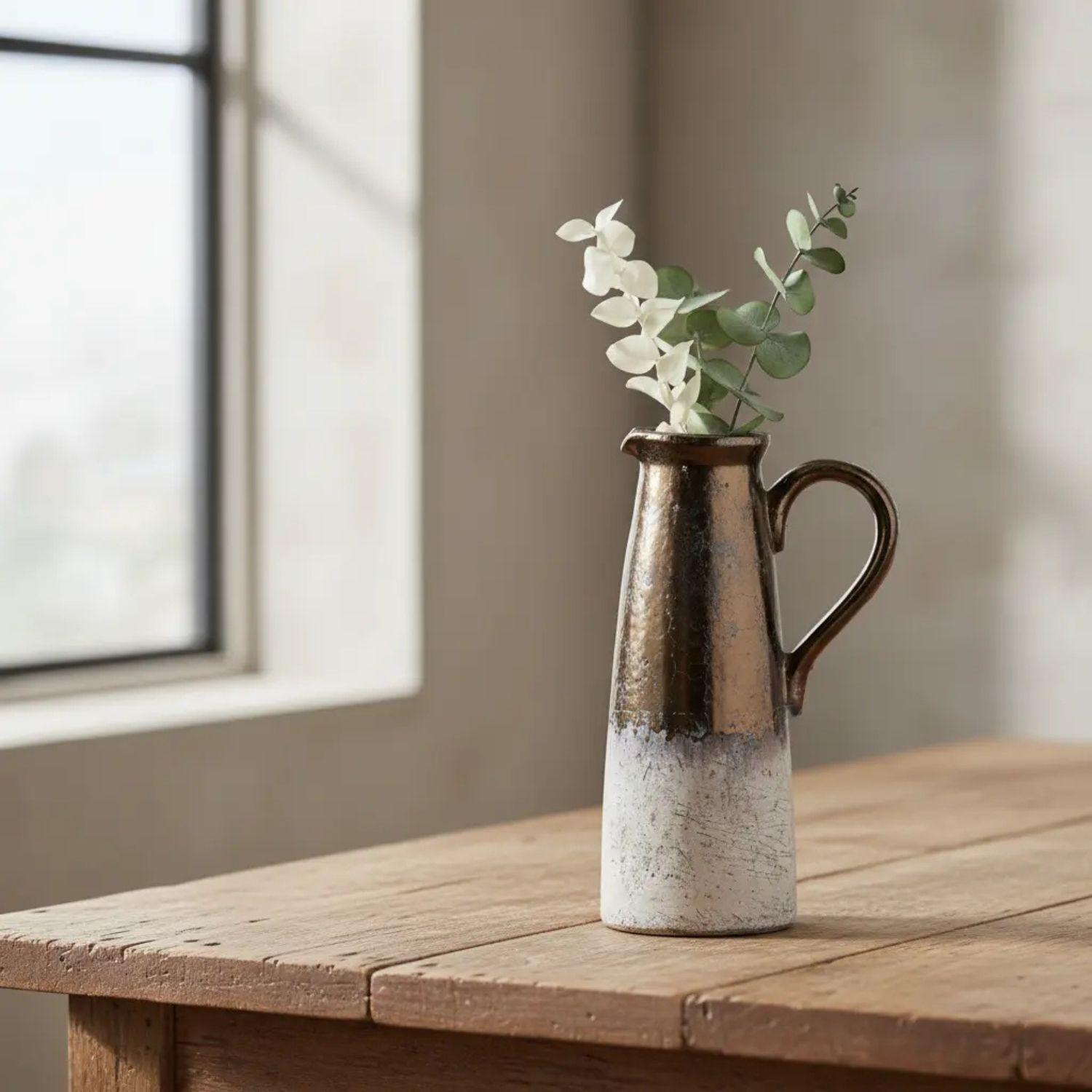 Jarron Asa Ceramica M Copihue Antico Home-0