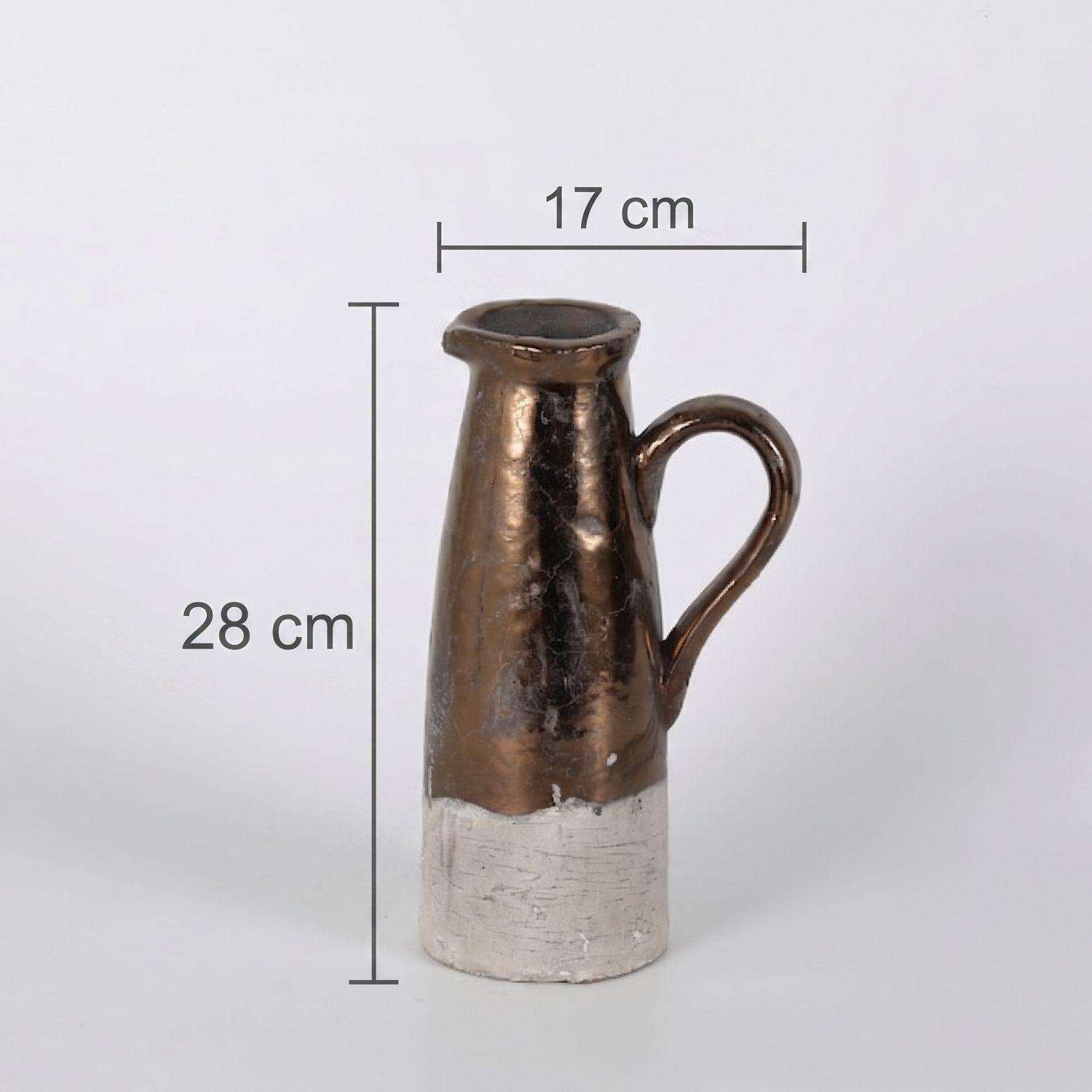 Jarron Asa Ceramica M Copihue Antico Home-2