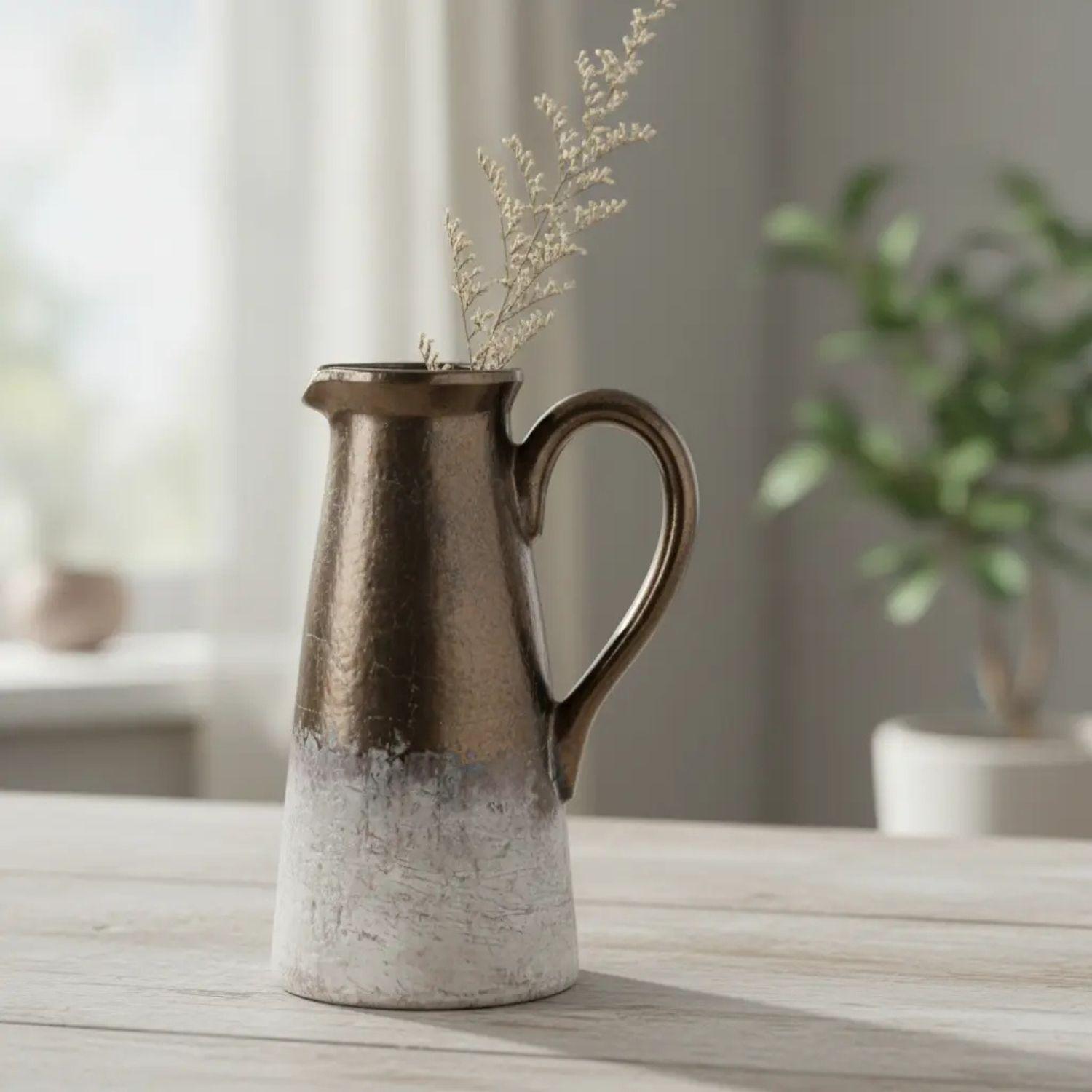 Jarron Asa Ceramica M Copihue Antico Home-3