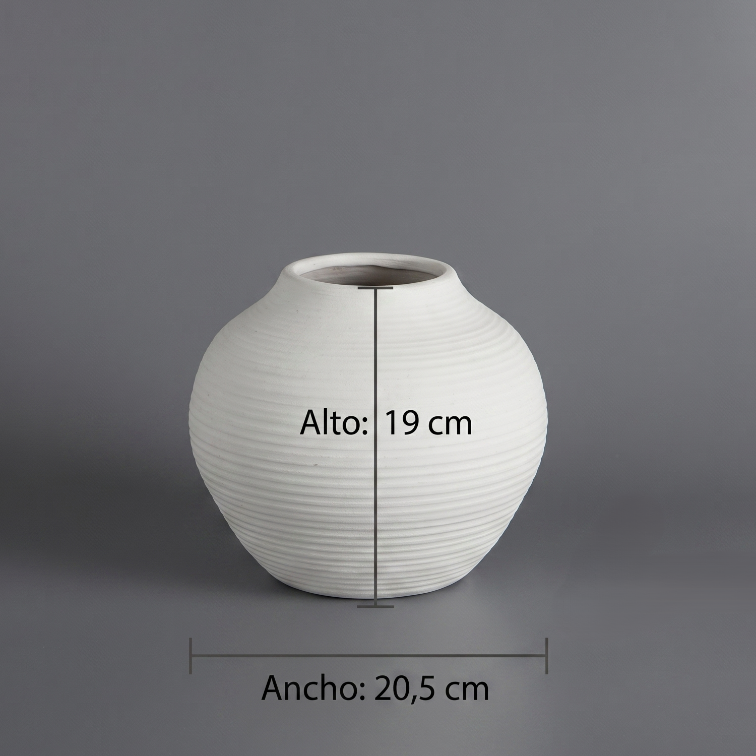 Jarron de Ceramica con Relieve M Mosqueta Antico Home-2