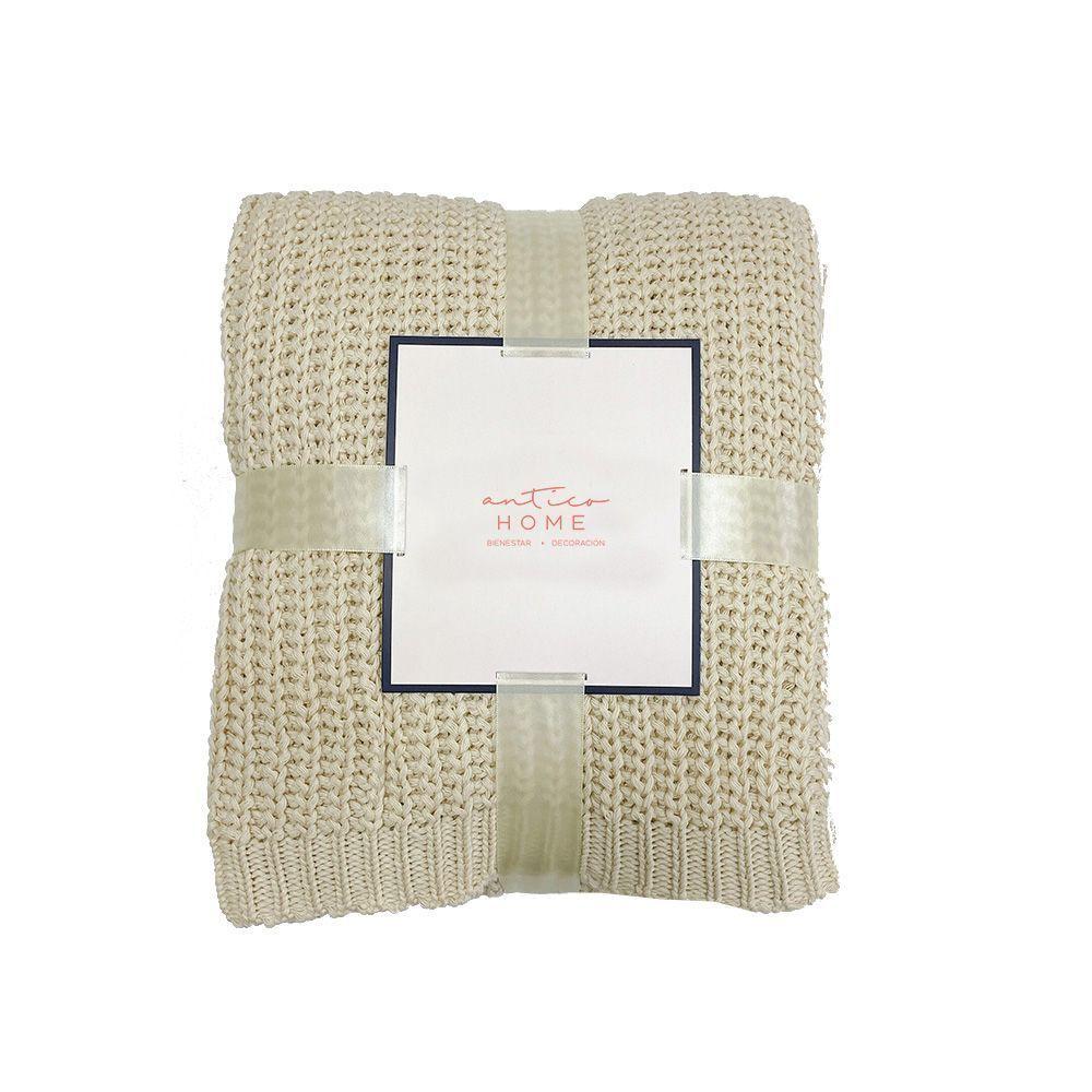 Manta De Puntos Crema Valeriana 130x190 cm Antico Home-4