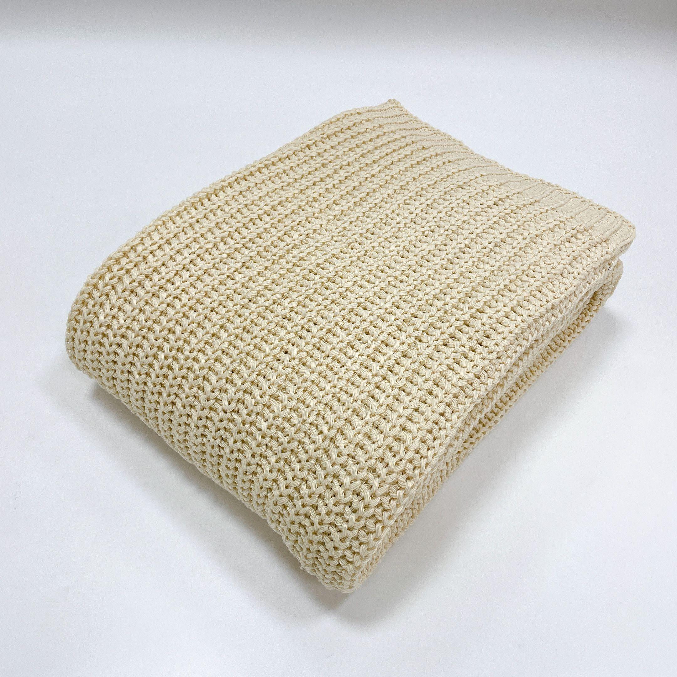 Manta De Puntos Crema Valeriana 130x190 cm Antico Home-5