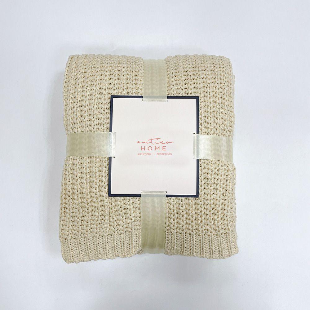 Manta De Puntos Crema Valeriana 130x190 cm Antico Home-6