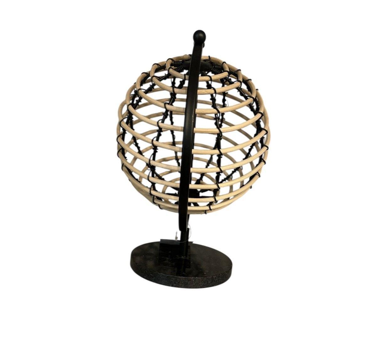 Globo Terráqueo Giratorio Metal Y Madera Cordoba Antico Home-3