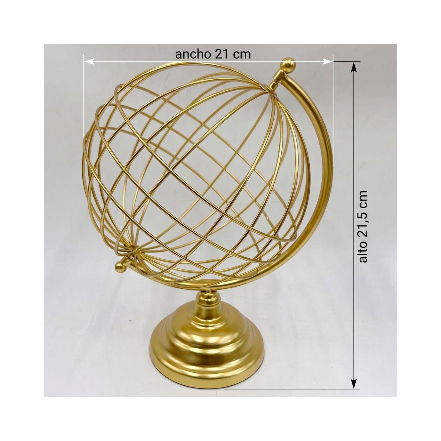 Globo Terráqueo Giratorio Metal Neuquen Antico Home-2