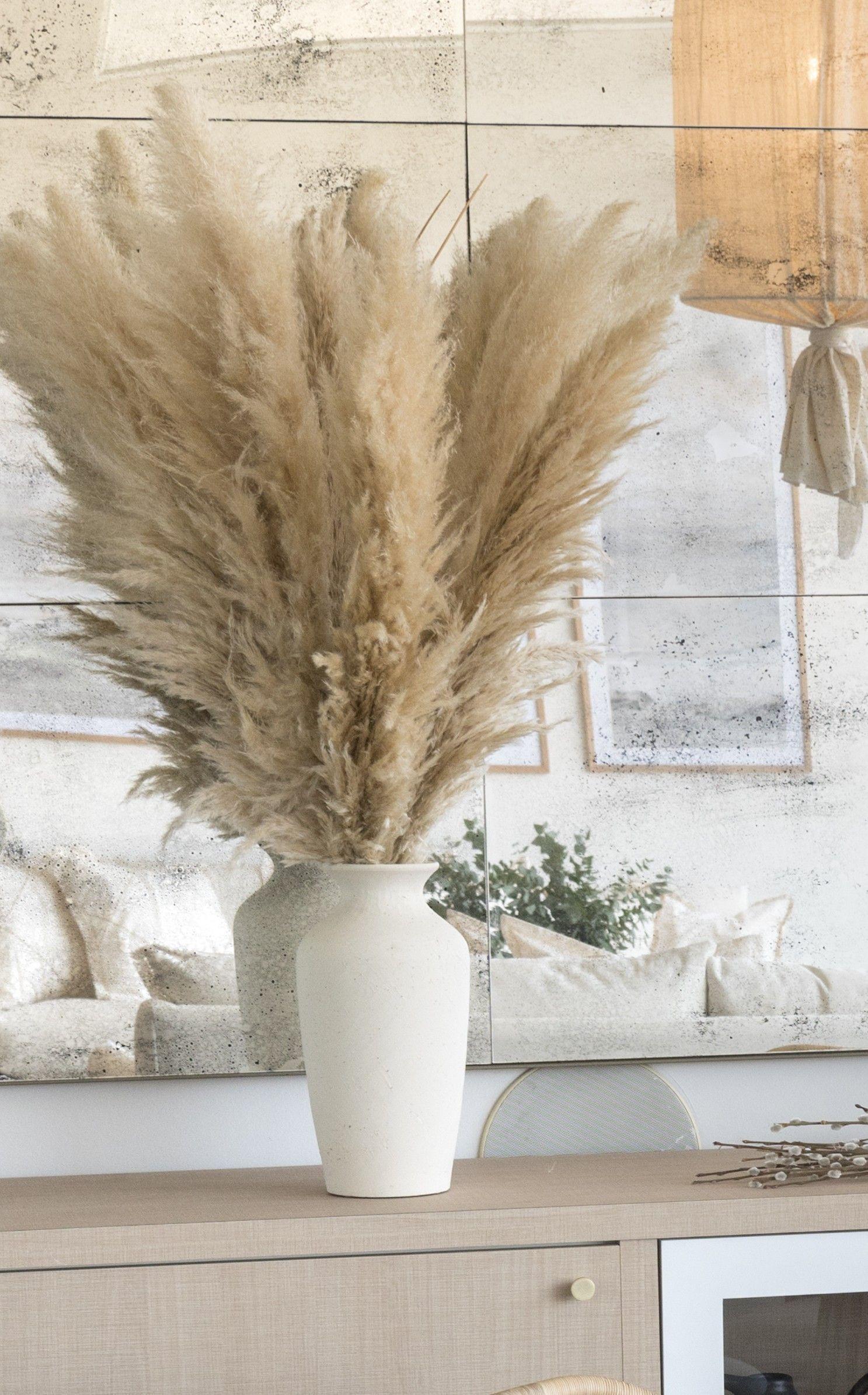 Ramo Flores Pampas Blanca Natural 2u Antico Home-3