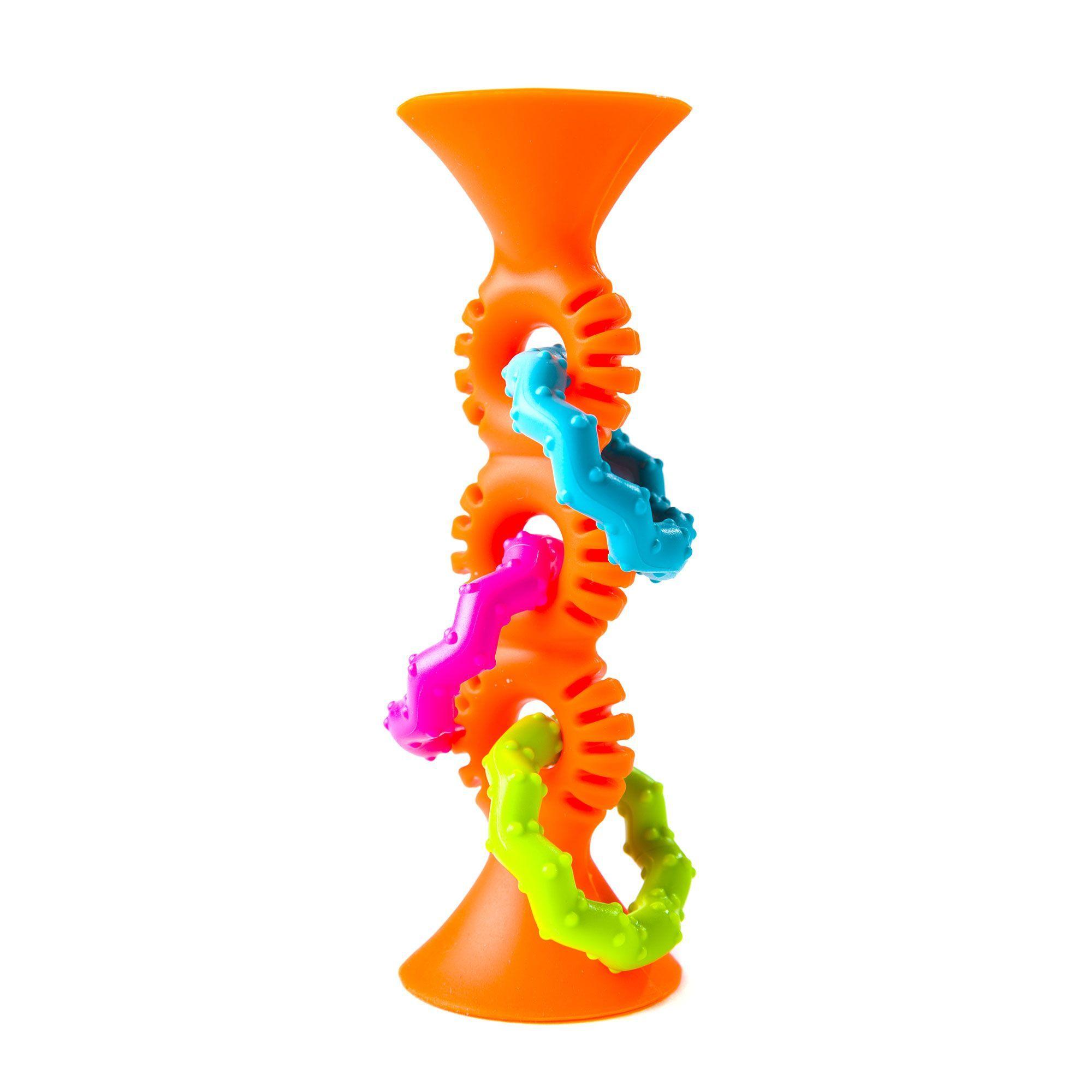 Pipsquigz Loops Naranjo, Mordedor, Sonajero Sensorial-0