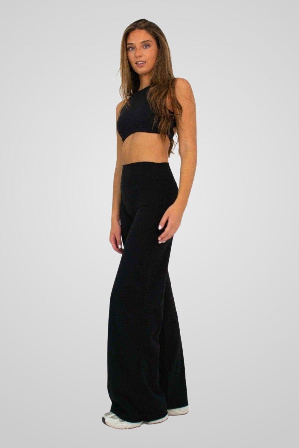 Pantalón Palazzo Deportivo Mujer Black 4Women-1