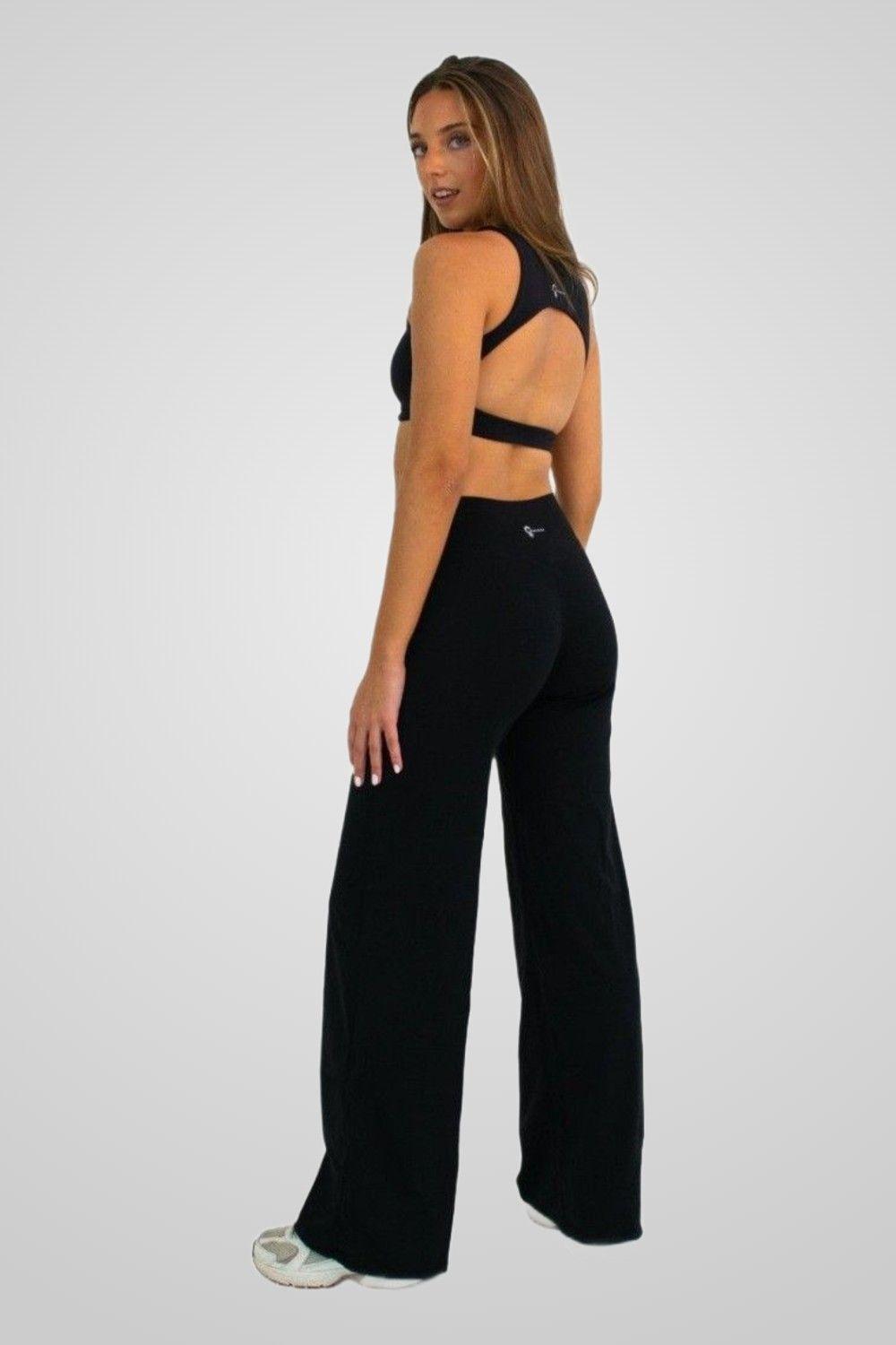 Pantalón Palazzo Deportivo Mujer Black 4Women-0