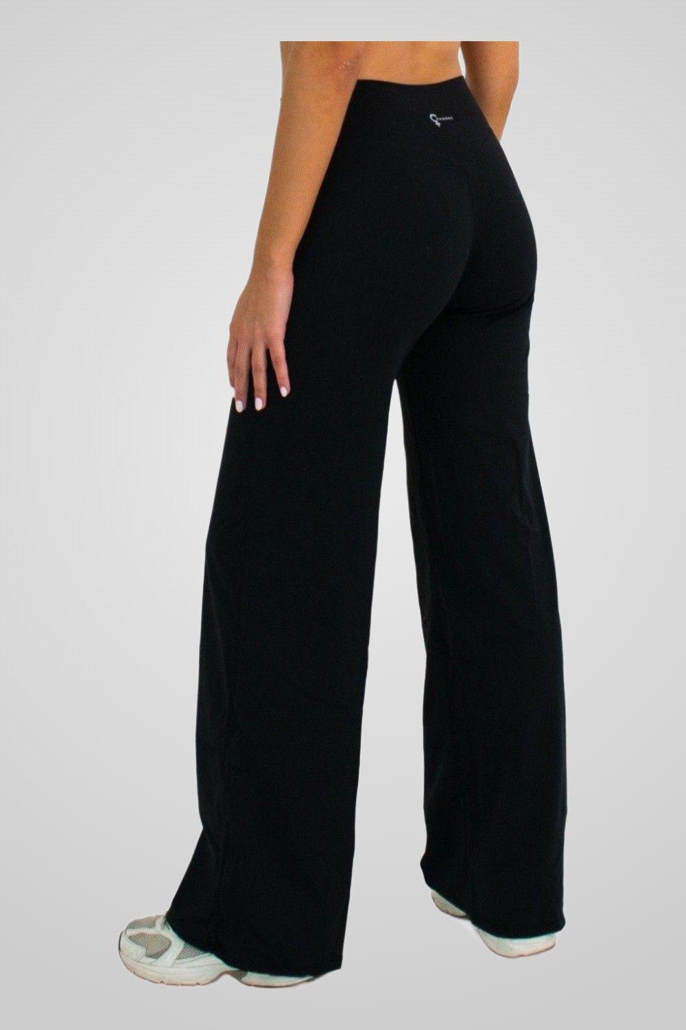 Pantalón Palazzo Deportivo Mujer Black 4Women-2