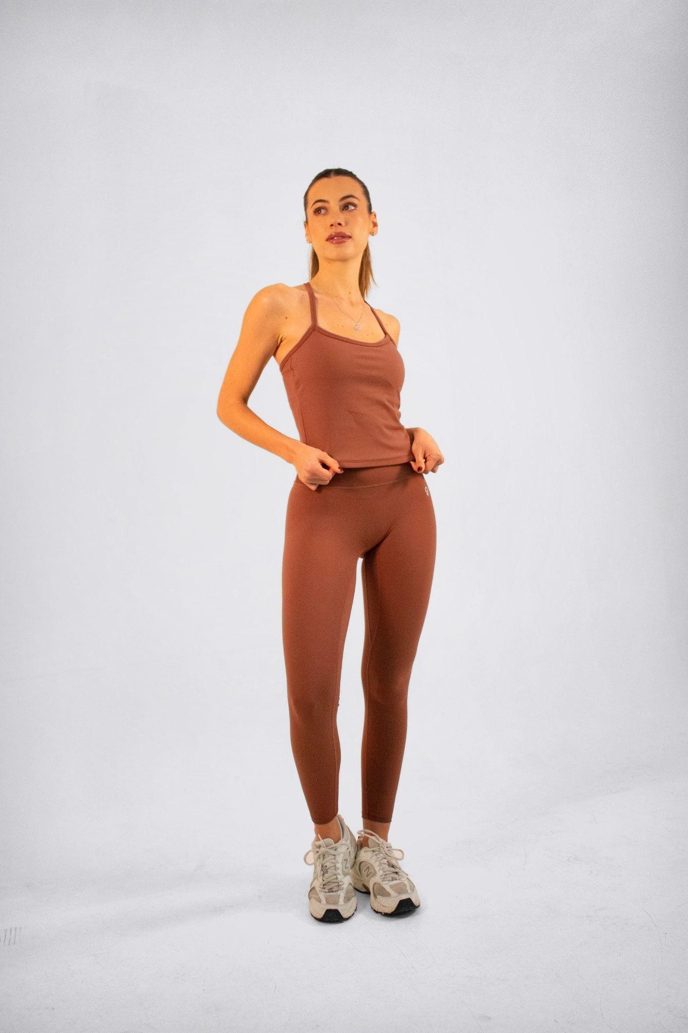 Calza Deportiva Mujer 7/8 Leggings Squat Proof No Transparenta Mokka 4Women-2