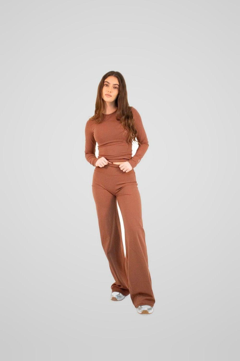 Pantalón Palazzo Deportivo Mujer Mokka 4Women-3