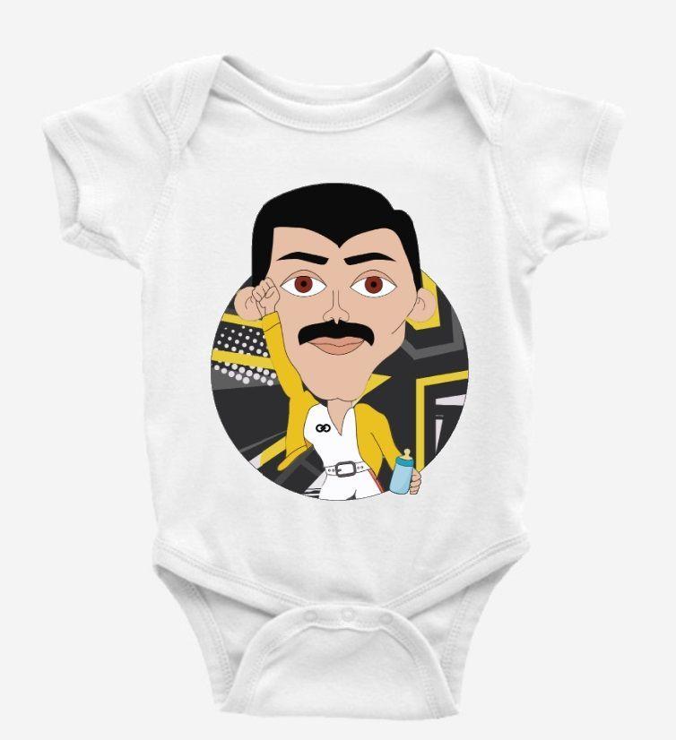 Body Bebé Rockero Freddy Mercury Banda Rock Infinity Queen-0