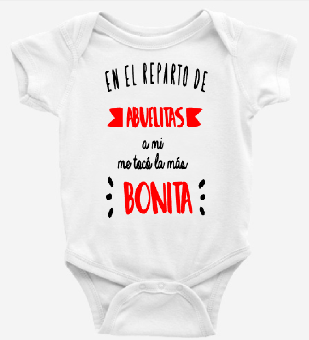 Body Bebé Tengo Abuelita Más Bonita Infantil 100% Algodón-0