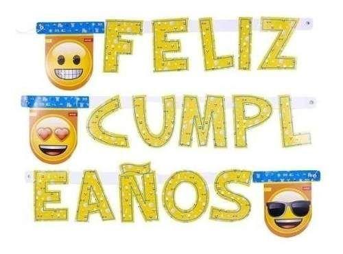 Guirnalda Feliz Cumpleaños Emoji Original Cotillón Activarte-0