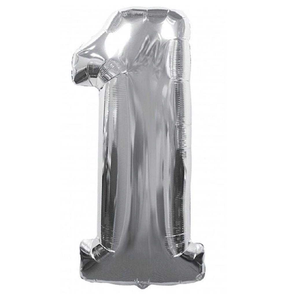 Globo Metálico Número Plateado Cotillón Activarte-2