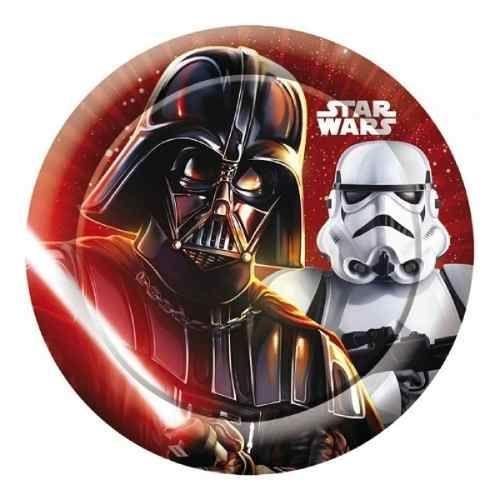 Plato Cumpleaños Star Wars X 6 Original Cotillón Activarte-0