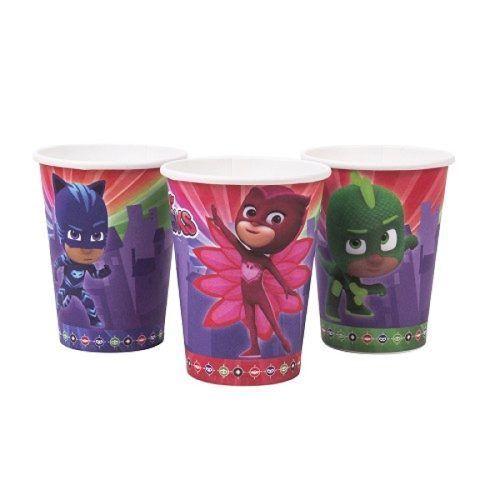 Vaso Cumpleaños Pj Masks X 6 Original Cotillón Activarte-0