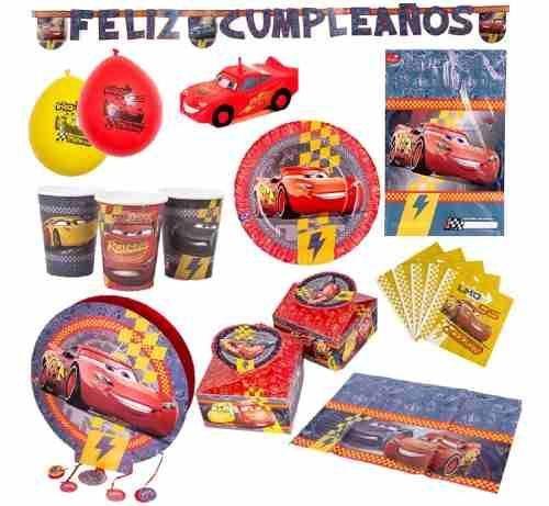 Pack Cumpleaños Cars X 24 Original Cotillón Activarte-0