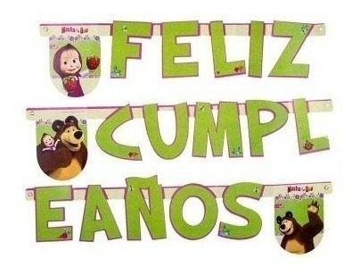 Guirnalda Feliz Cumpleaños Masha Y El Oso Cotillón Activarte-0