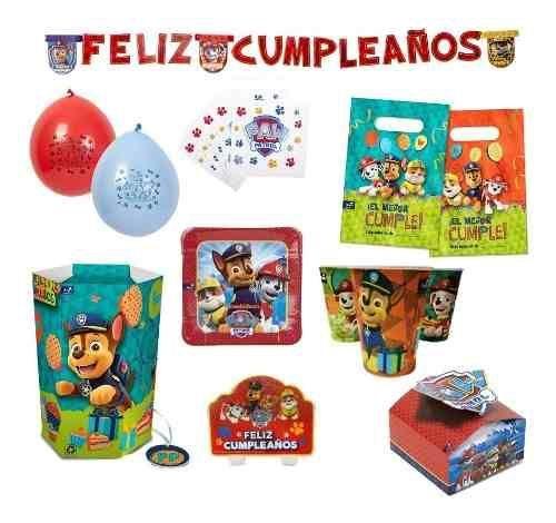 Pack Cumpleaños Paw Patrol X 24 Original Cotillón Activarte-0