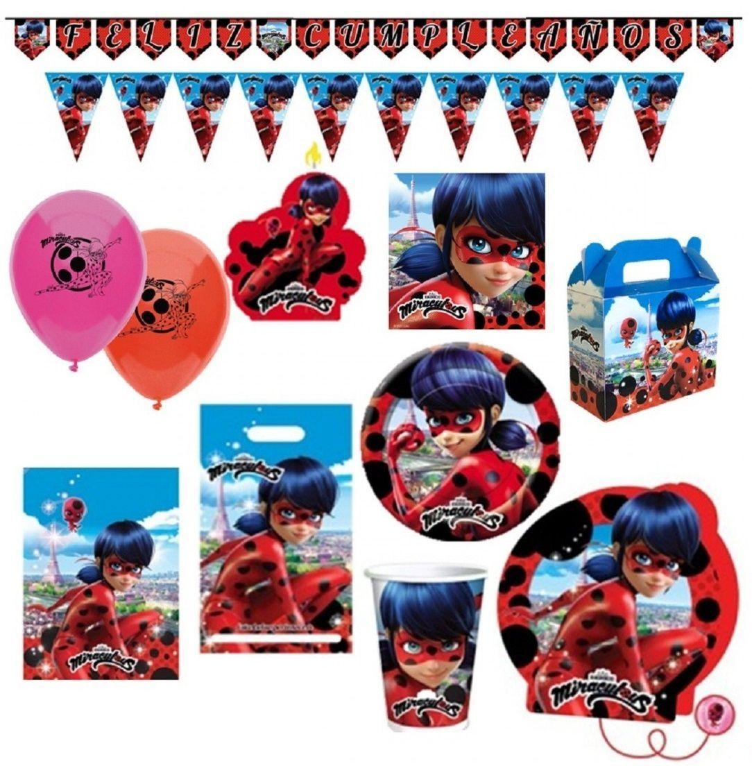 Pack Cumpleaños Ladybug X 24 Original Cotillón Activarte-0