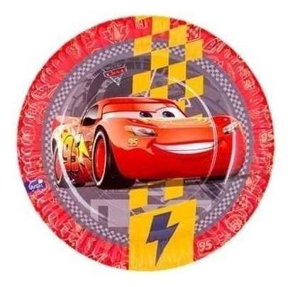 Plato Cumpleaños Cars Original X 6 Cotillón Activarte Auto-0