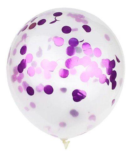 Globo Cumpleaños Confetti Multi Color X12 Cotillón Activarte-0