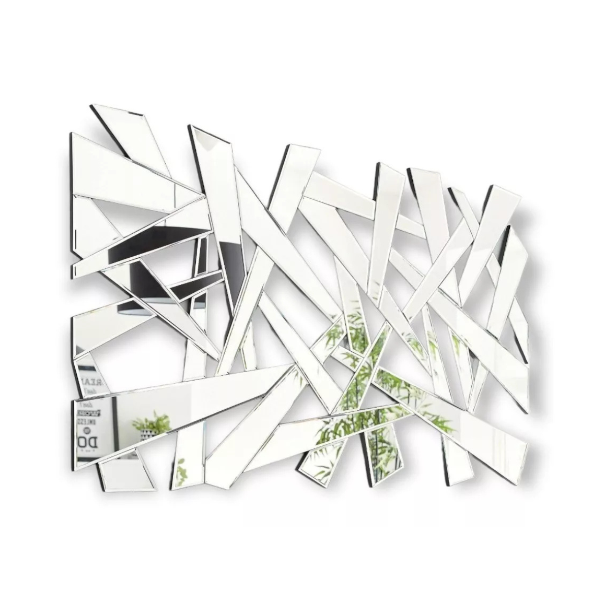 Espejo Abstracto de Pared 80×120 cm con Paneles Irregulares-5