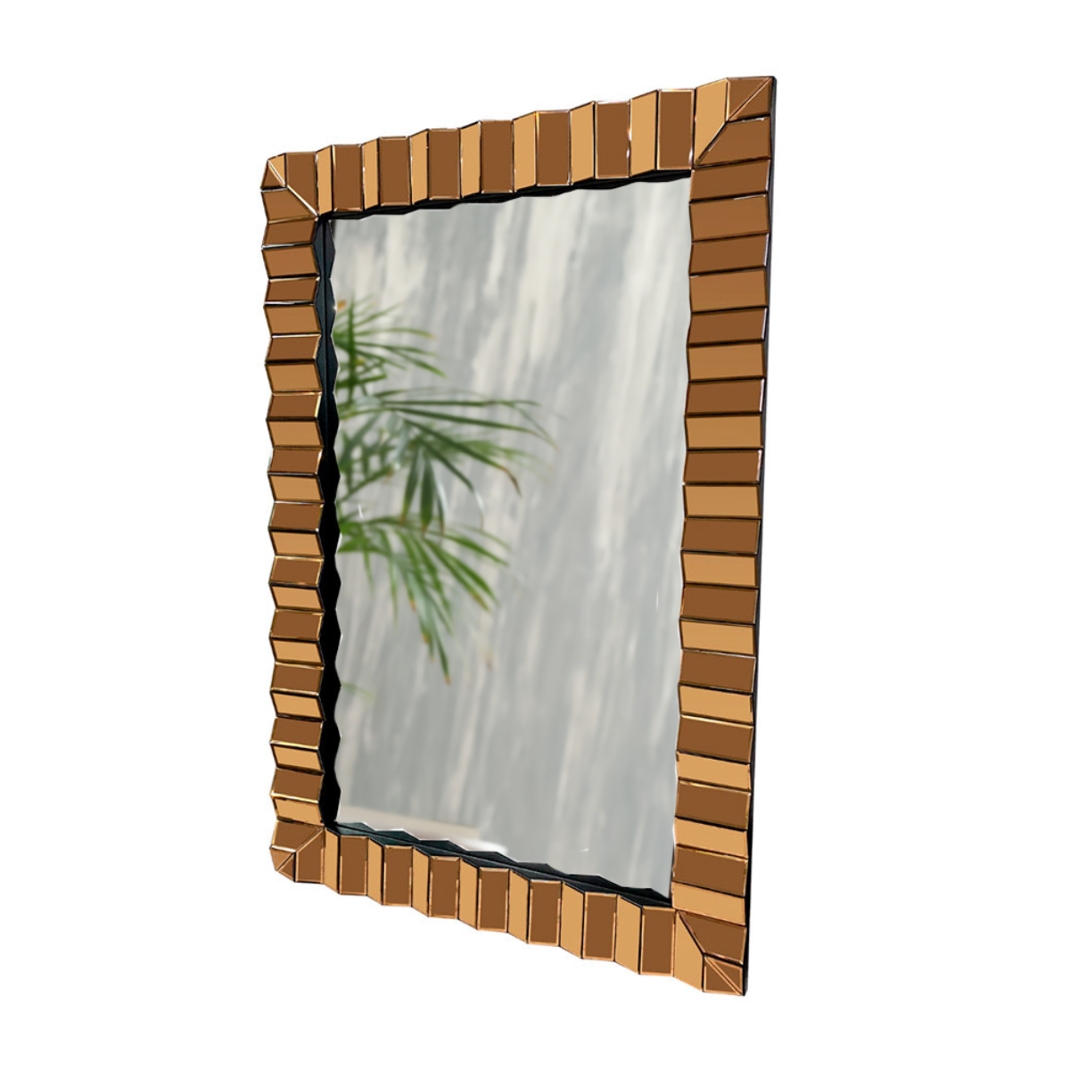 Espejo Decorativo Rectangular 80×120 Marco Espejado Relieve Cobre-2