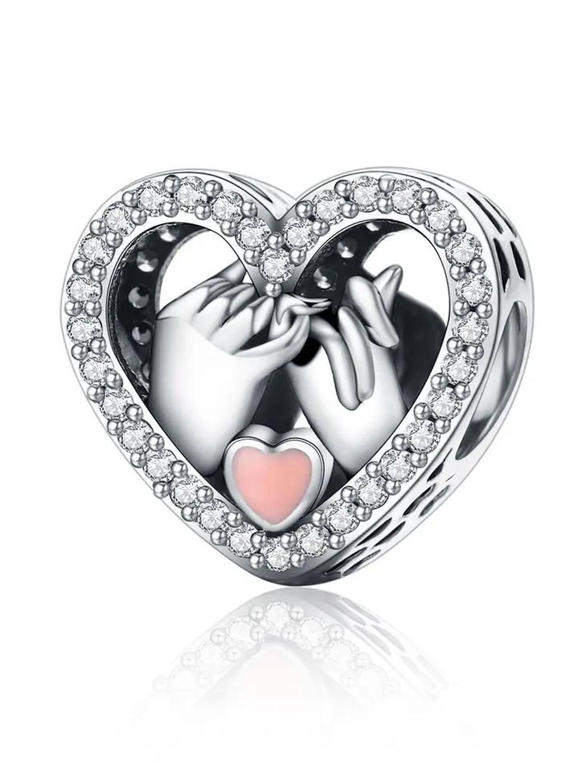 Charm Plata Manos Amistad-0
