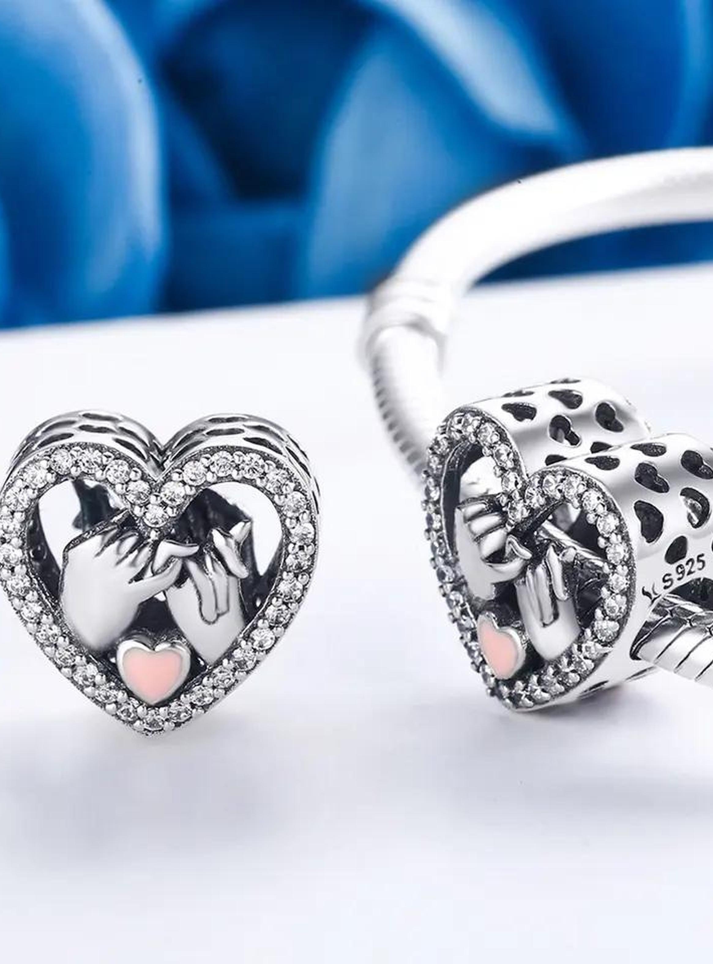 Charm Plata Manos Amistad-2