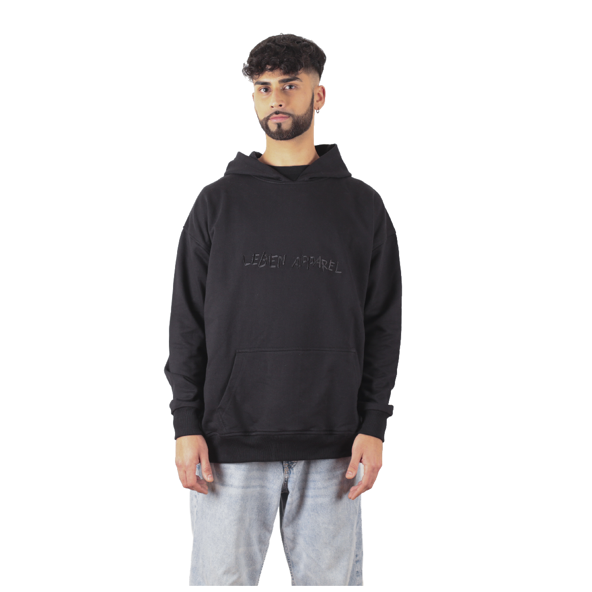 Polerón Bordado Negro-0