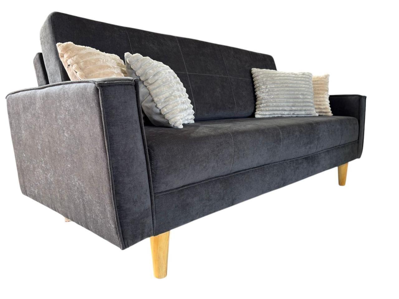 Futón Negro Carbono Lino 170 x 110 x 47-1