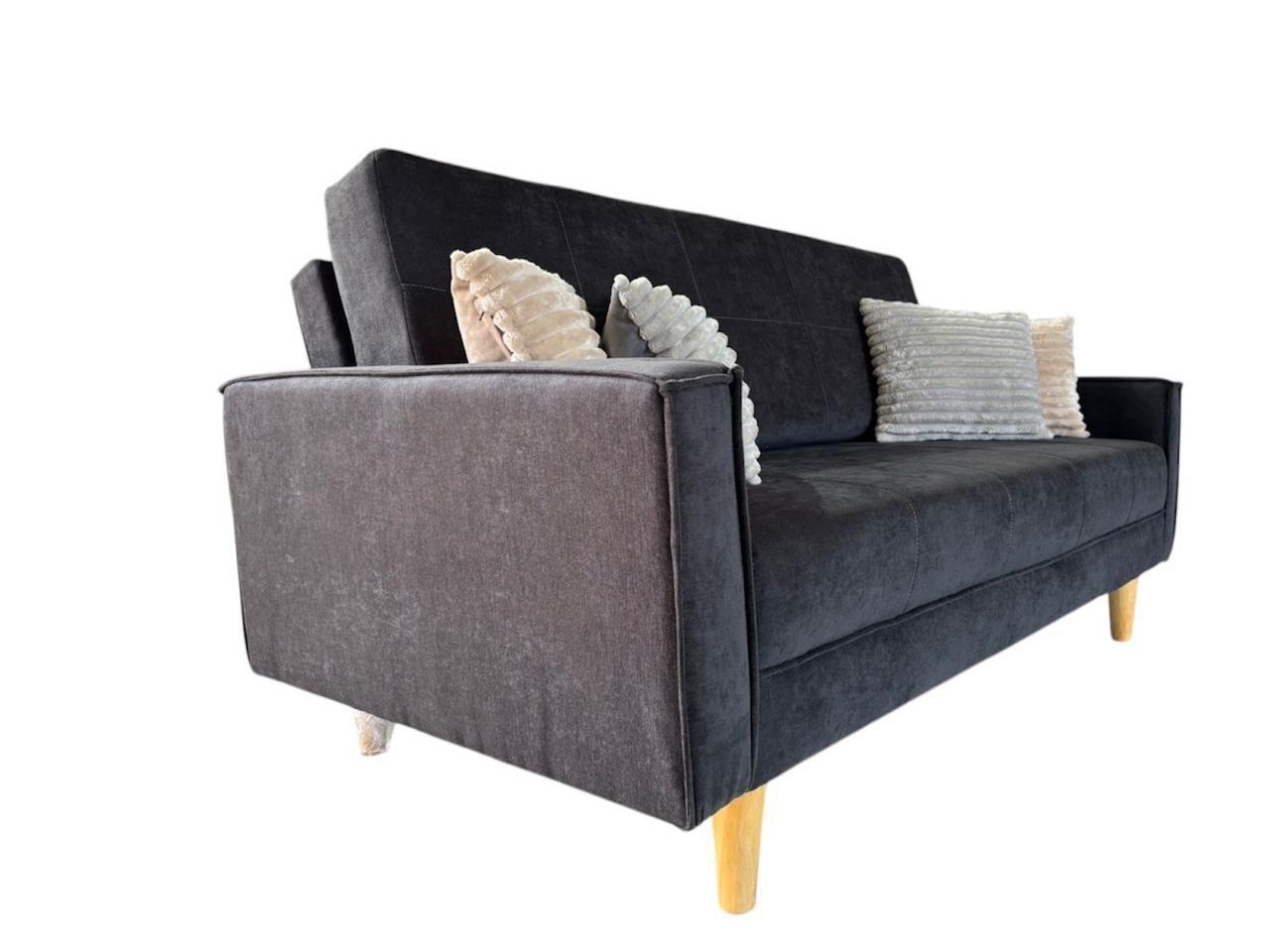 Futón Negro Carbono Lino 170 x 110 x 47-3