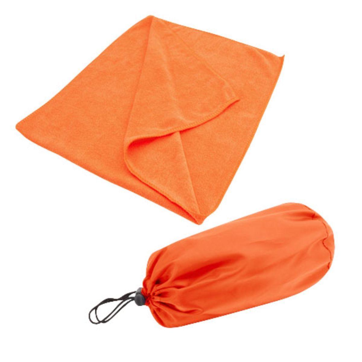 Toalla deportiva de microfibra color naranja-0