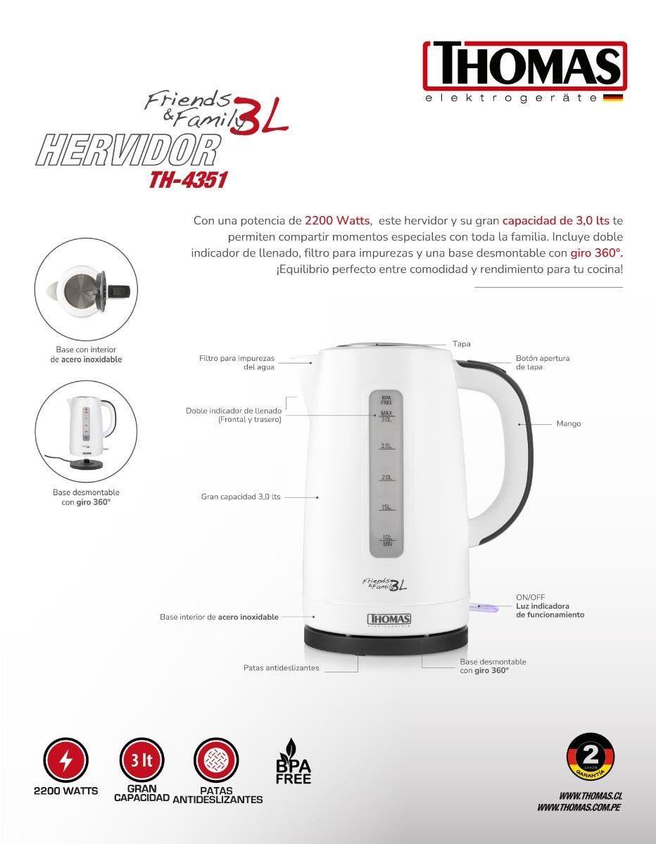 Hervidor Eléctrico Thomas TH-4351-6