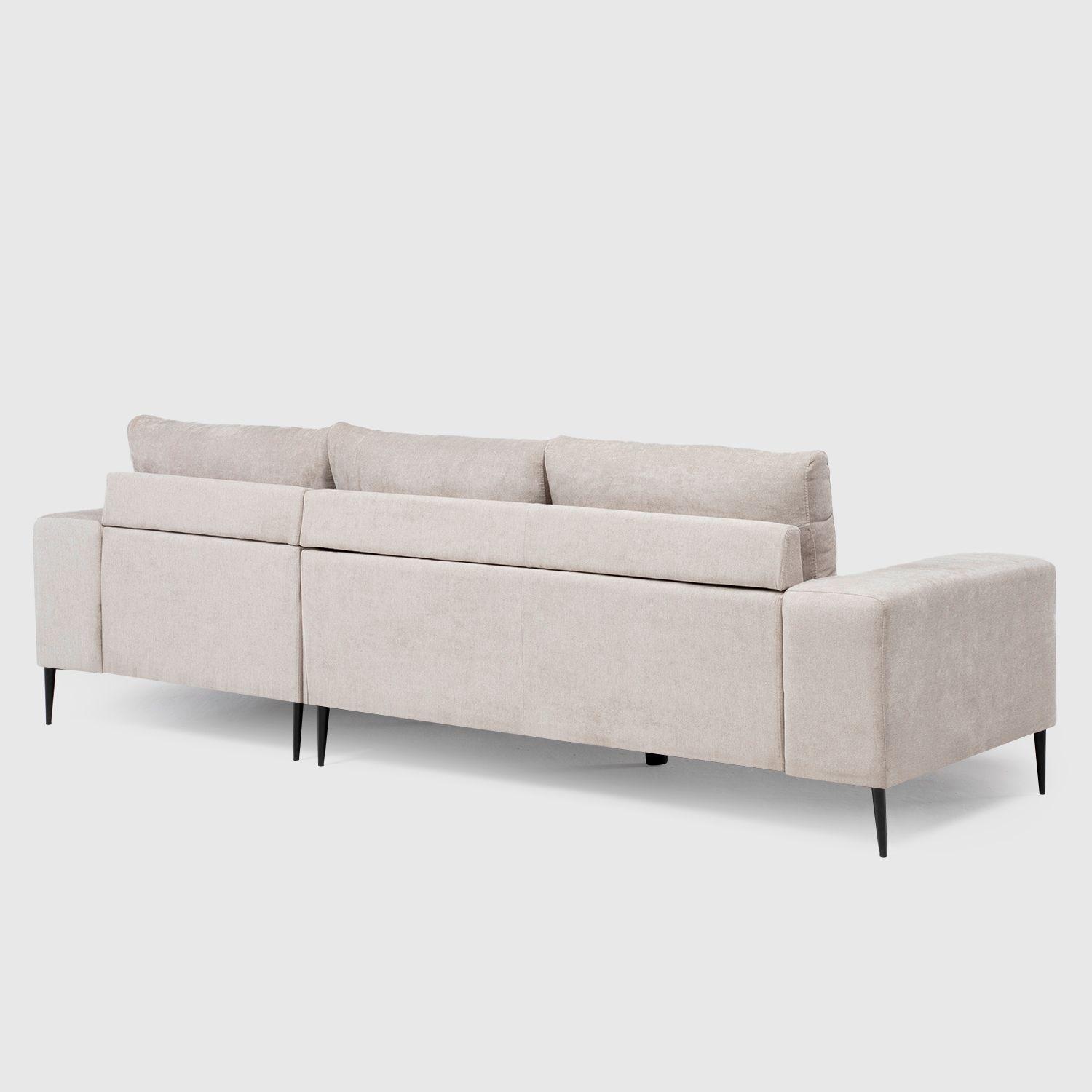Sofá Seccional 3 Cuerpos Derecho Moderno Beige Castelo KM2315RIV-4