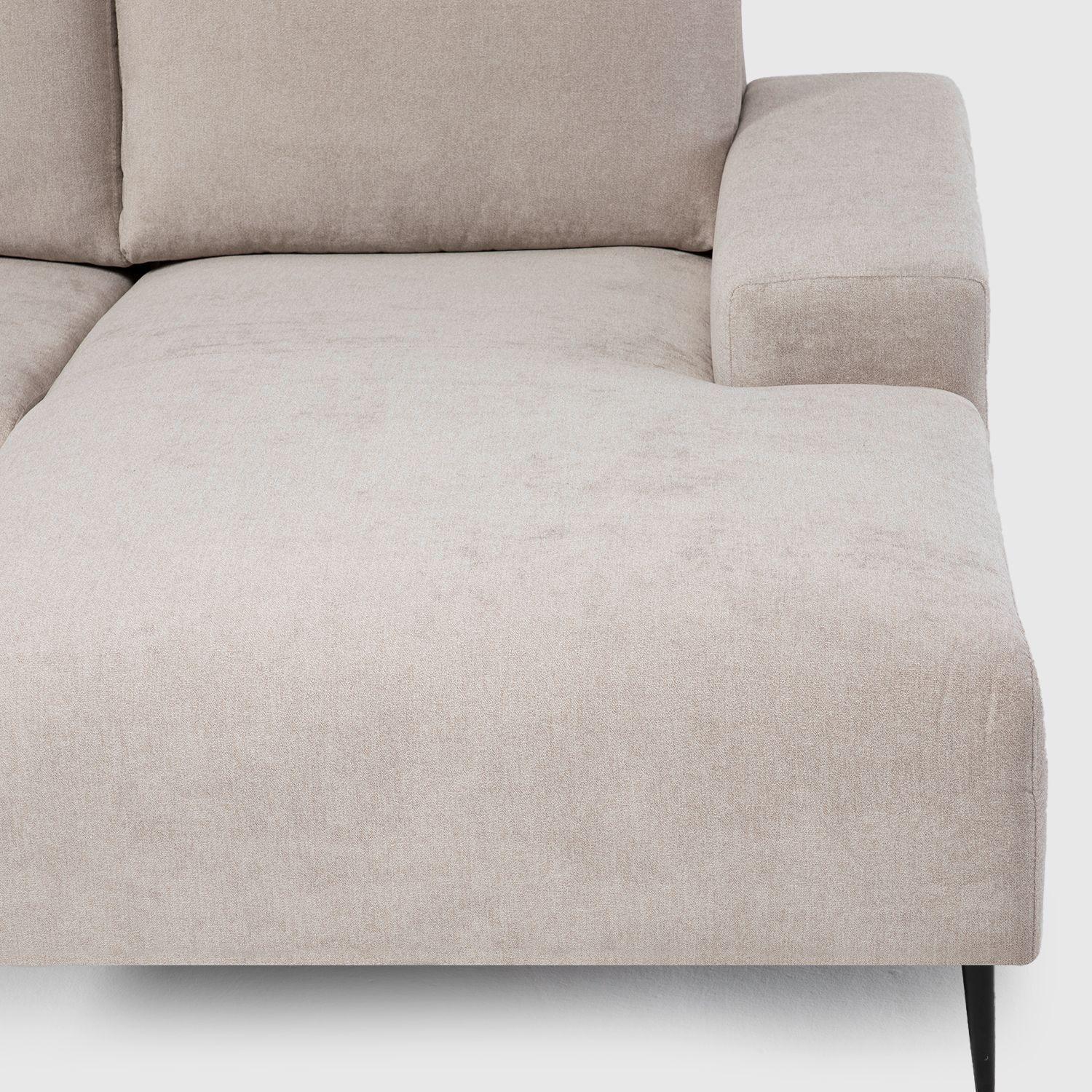 Sofá Seccional 3 Cuerpos Derecho Moderno Beige Castelo KM2315RIV-6
