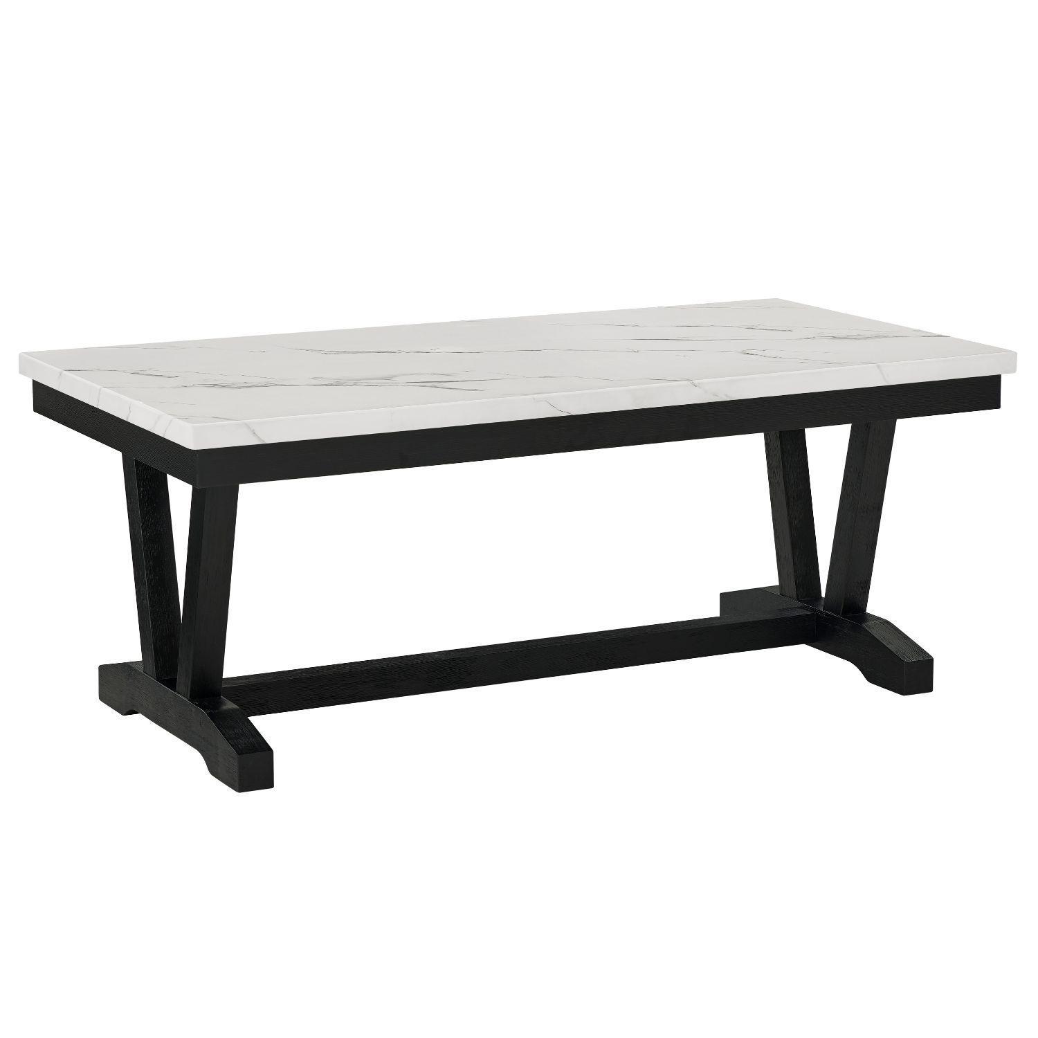 Mesa De Centro Moderna Mármol Rodeus Blanca T4931-2
