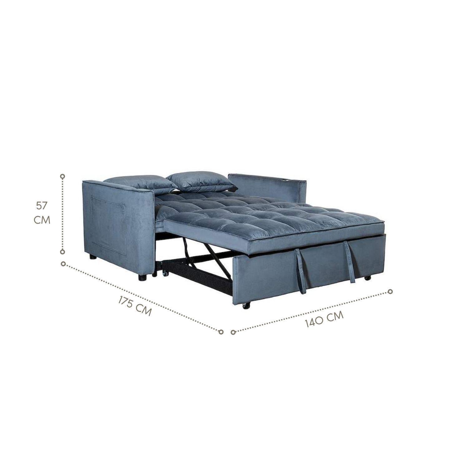 Sofá Cama 2 Cuerpos Moderno Dallas KMP1-7