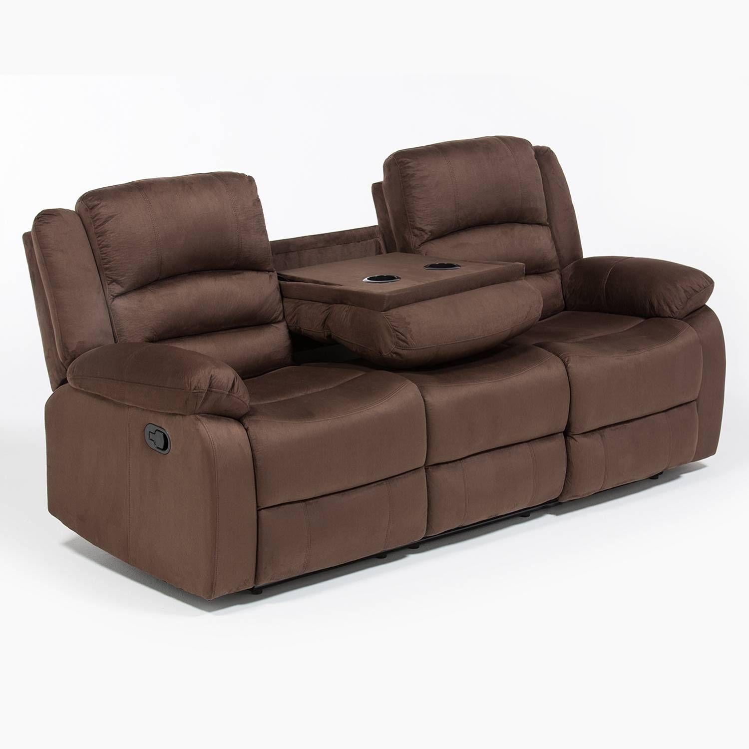  Living Sofá 3 Cuerpos Reclinable Martell Café + 2 Bergers 98060-5