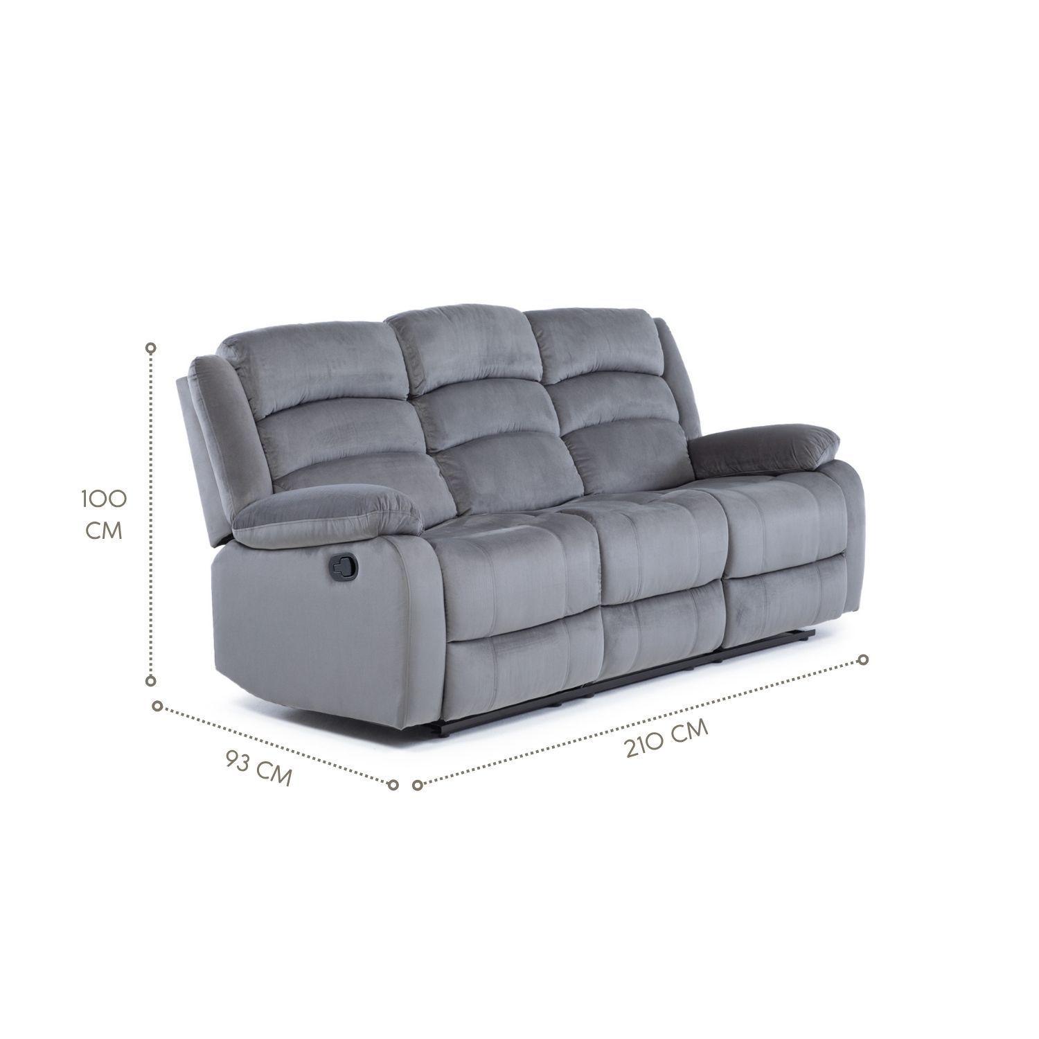  Living Sofá 3 Cuerpos Reclinable Martell + 2 Bergers 98060-6