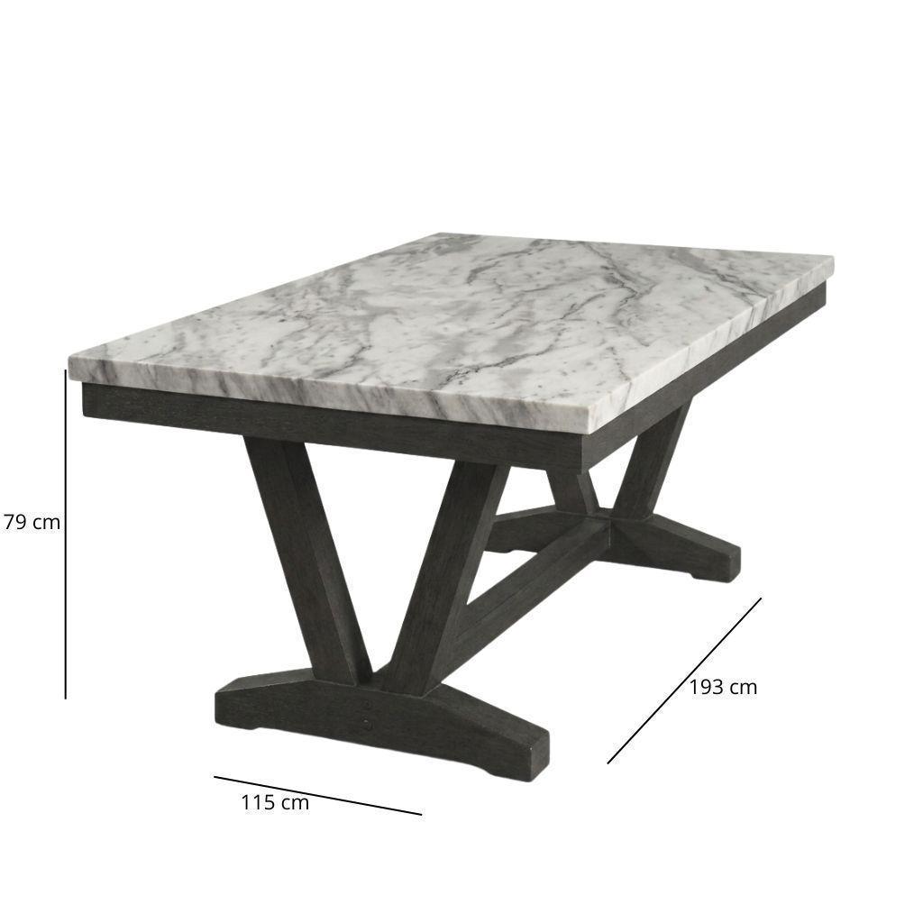 Juego de Comedor 6 Sillas Moderno Rodeus Mármol -5