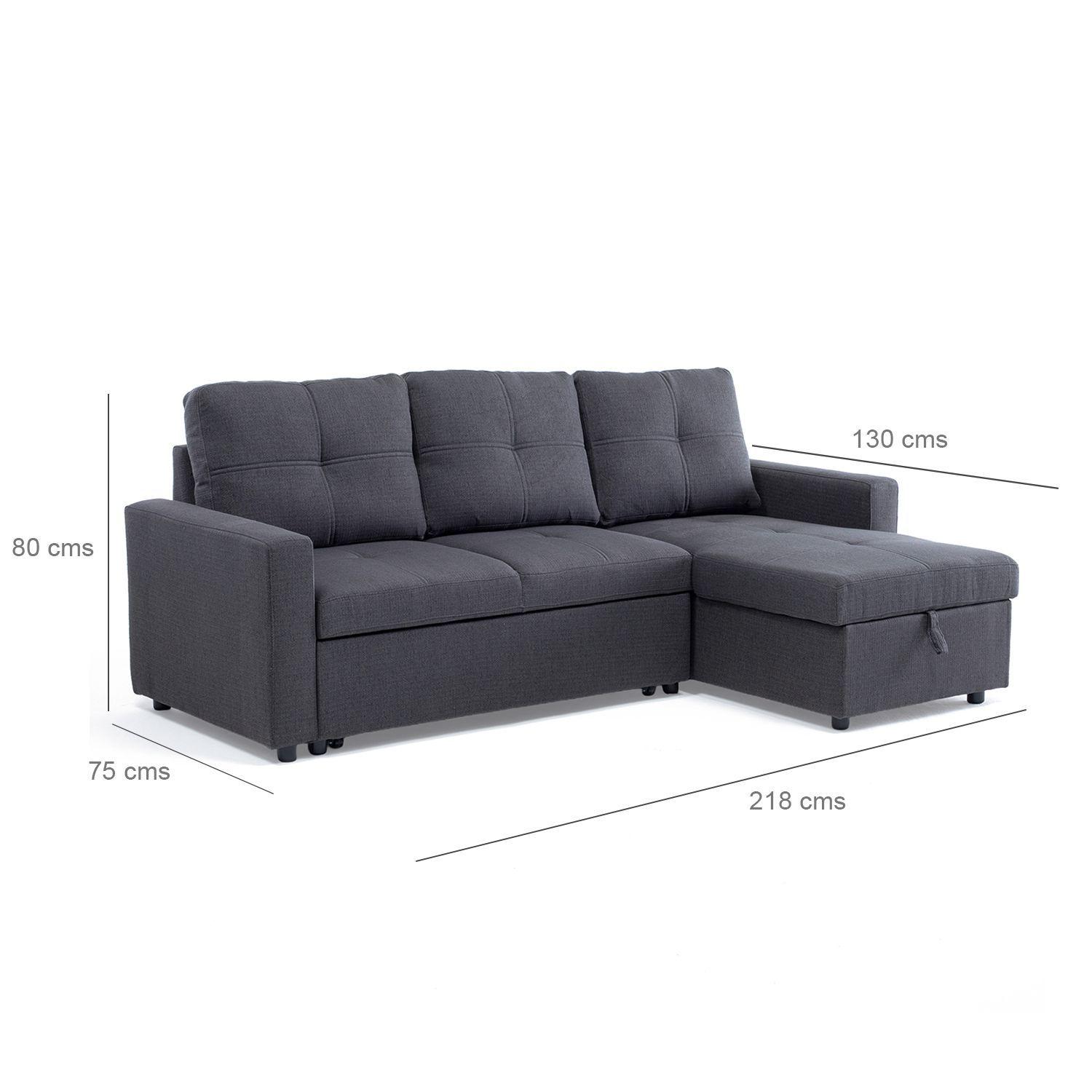 Sofá Seccional Cama 2 Plazas Lino Grueso Reversible Wing-3