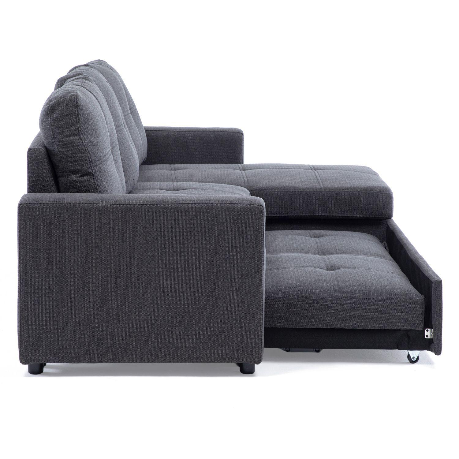 Sofá Seccional Cama 2 Plazas Lino Grueso Reversible Wing-4