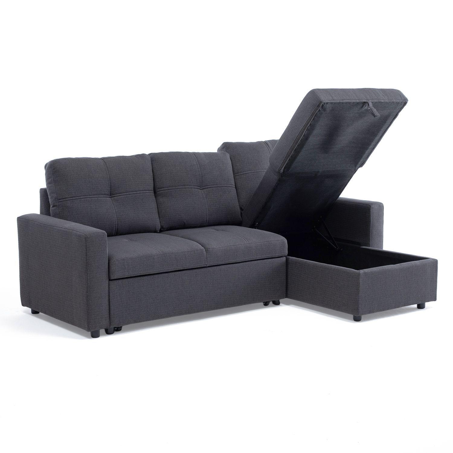 Sofá Seccional Cama 2 Plazas Lino Grueso Reversible Wing-6