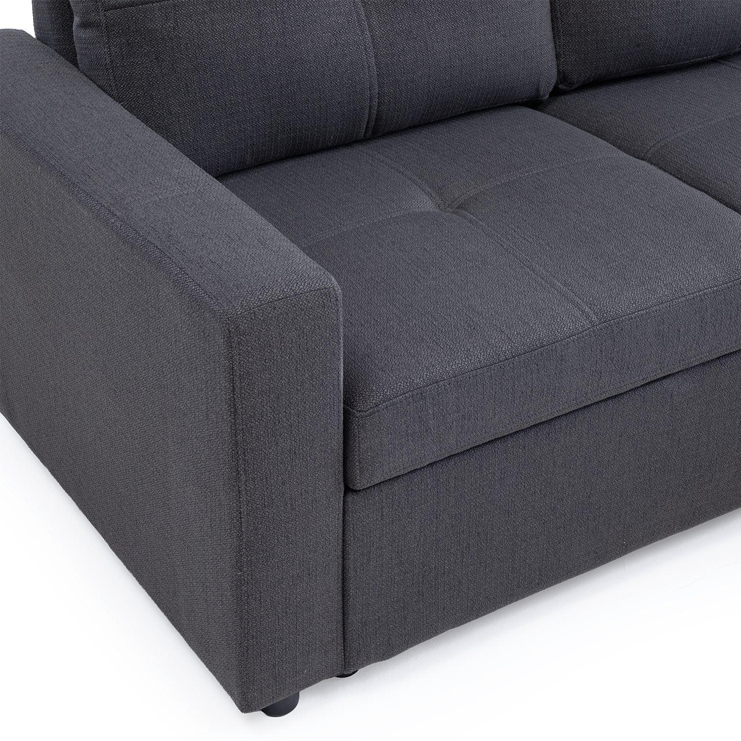 Sofá Seccional Cama 2 Plazas Lino Grueso Reversible Wing-7