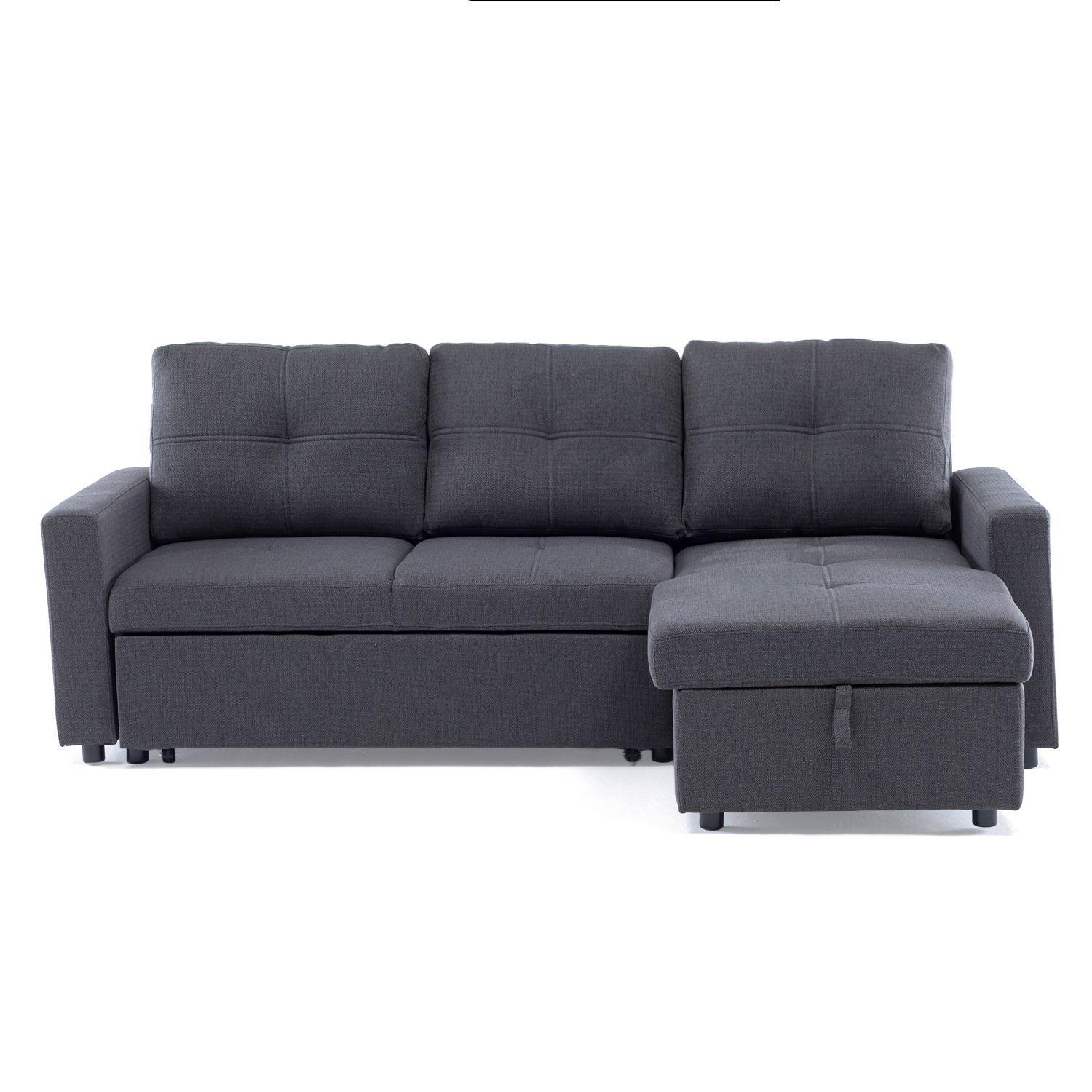 Sofá Seccional Cama 2 Plazas Lino Grueso Reversible Wing-9