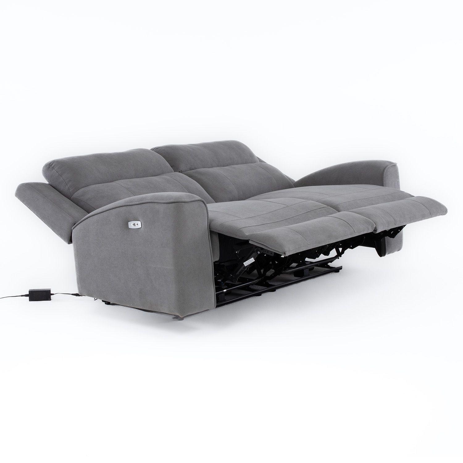 Sofá 2 Cuerpos Reclinable Eléctrico Gris Montana KM807SPWGR-3